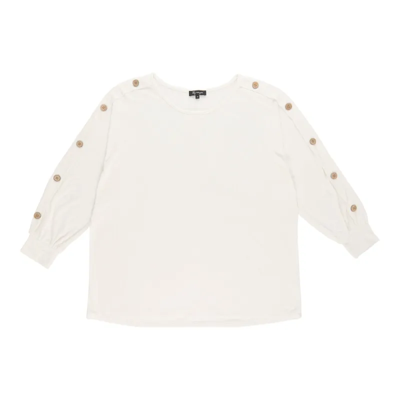 lily morgan Women's Plus Lace Sleeve Detail Sweater sold by Giant Tiger