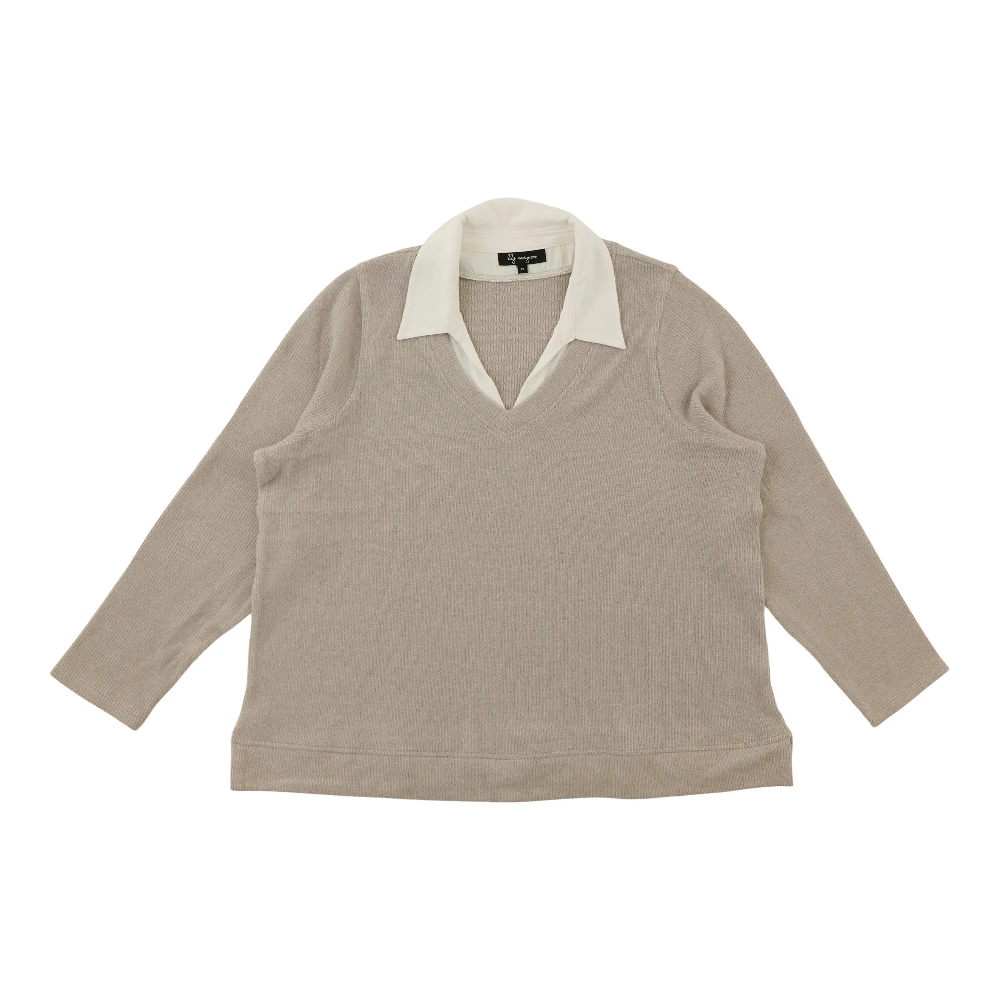 lily morgan Women's Plus Collared Sweater sold by Giant Tiger product image thumbnail 2