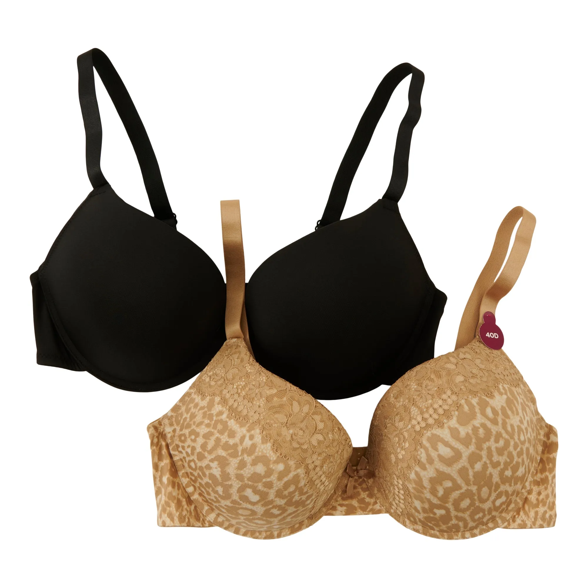 Carisma Women's Plus Push Up Printed Bras, 2-Pack sold by Giant Tiger