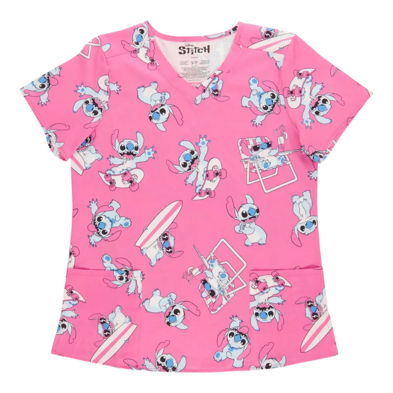 Women's Licensed Lilo & Stitch Scrub Top sold by Giant Tiger