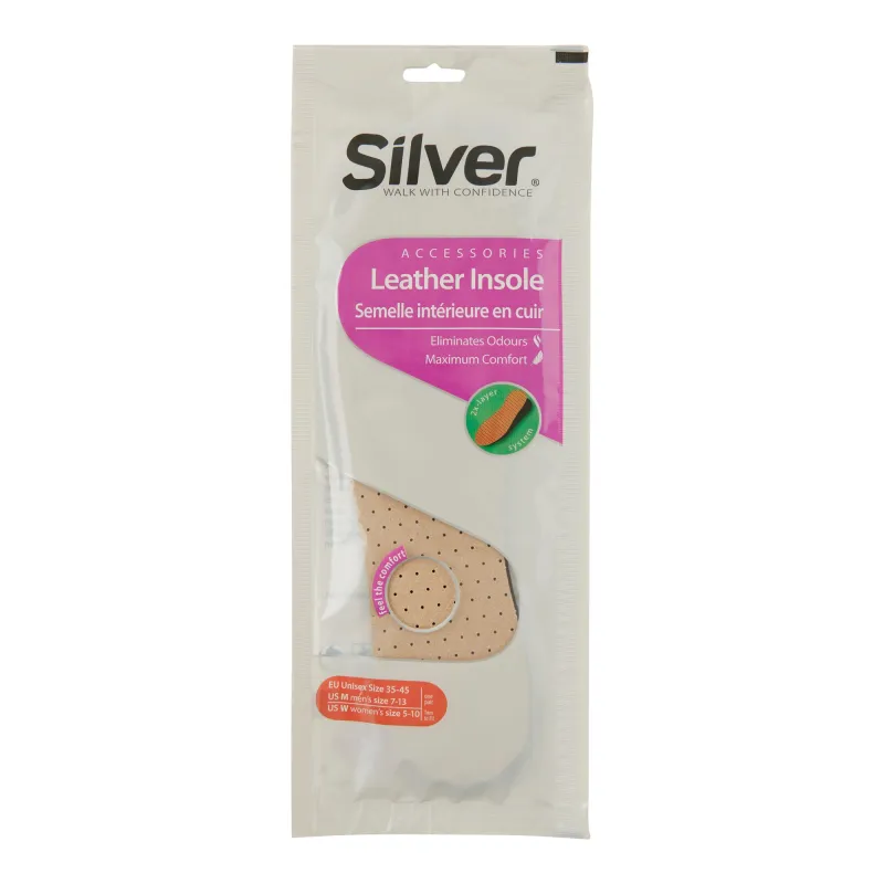 SILVER Leather Shoe Insole sold by Giant Tiger