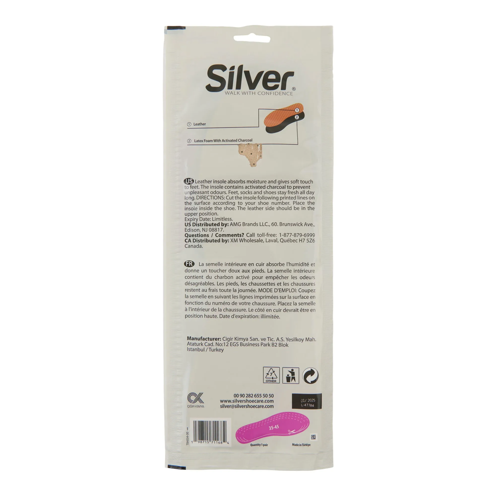 SILVER Leather Shoe Insole sold by Giant Tiger product image thumbnail 2