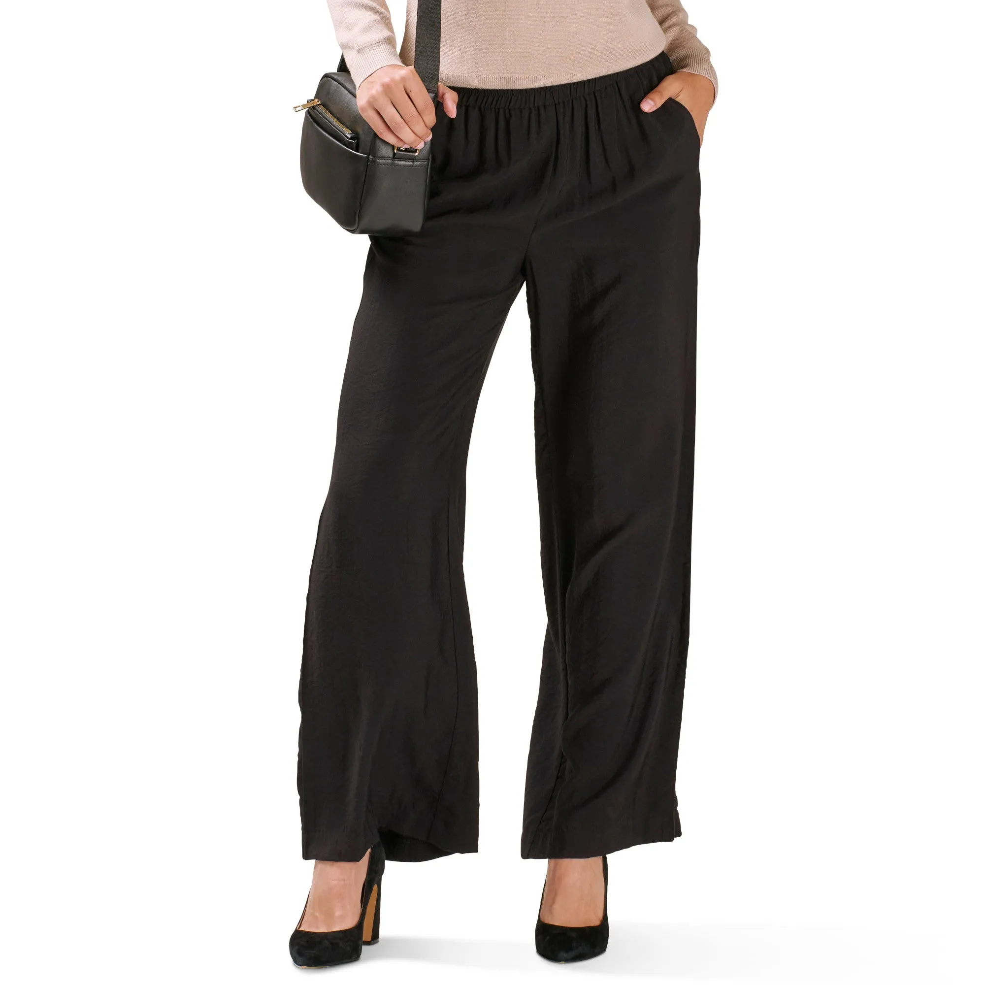 lily morgan Women's Solid Airy Wide-Leg Pants sold by Giant Tiger product image thumbnail 2