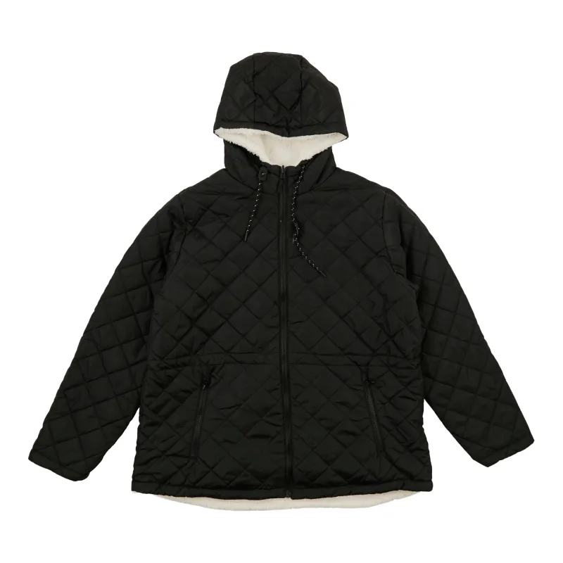 mySTYLE Women's Plus Reversible Quilt Sherpa Jacket sold by Giant Tiger