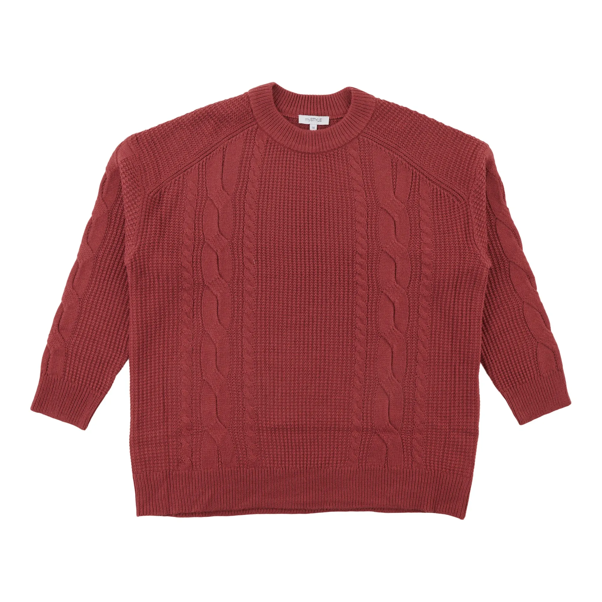 mySTYLE Women's Plus Cable Pullover Sweater sold by Giant Tiger product image thumbnail 2