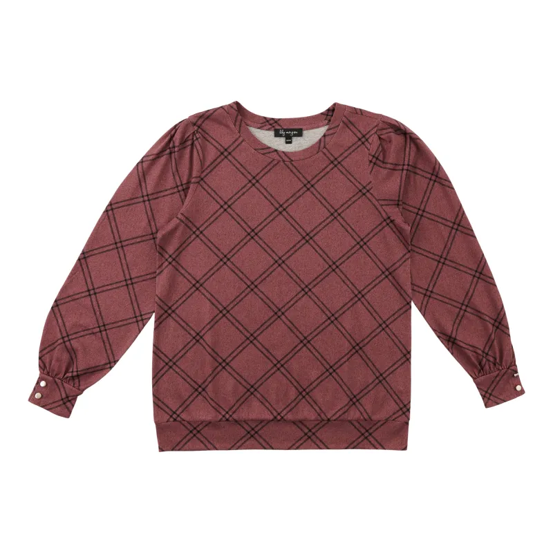 lily morgan Women's Cuffed Sleeve Top sold by Giant Tiger