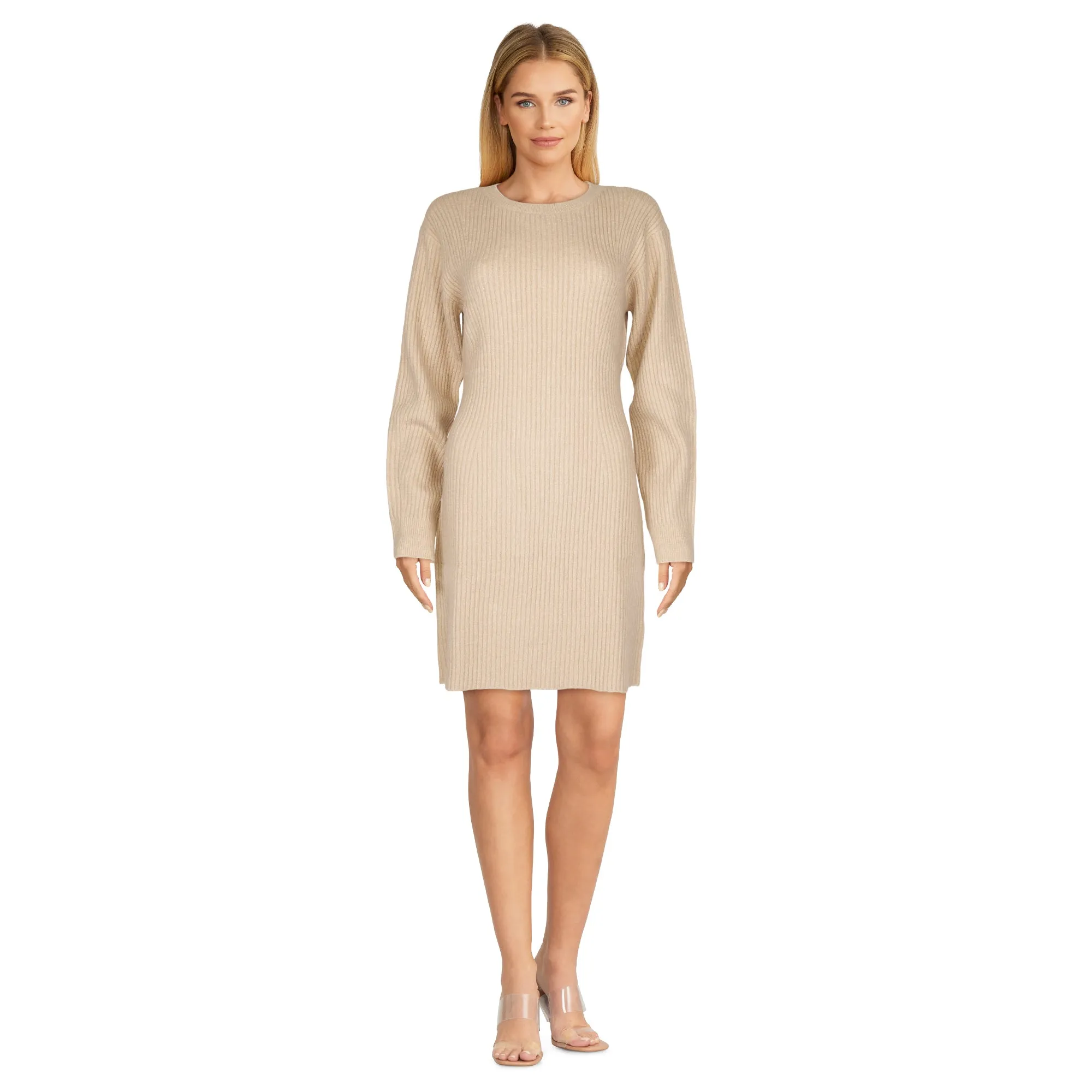 lily morgan Women's Soft Ribbed Sweater Dress sold by Giant Tiger product image thumbnail 3