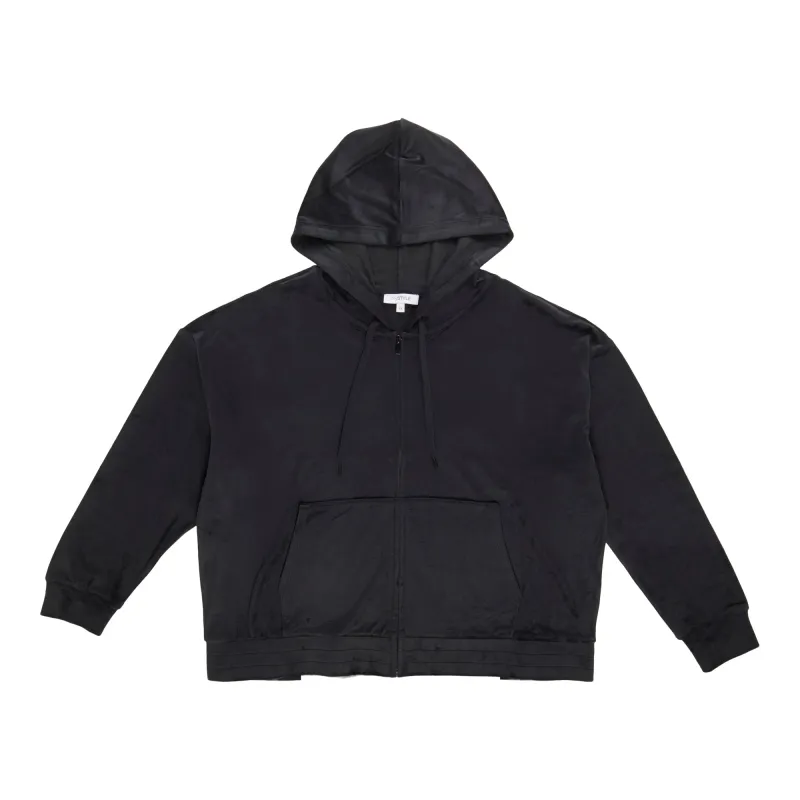 mySTYLE Women's Plus Velour Hooded Jacket sold by Giant Tiger