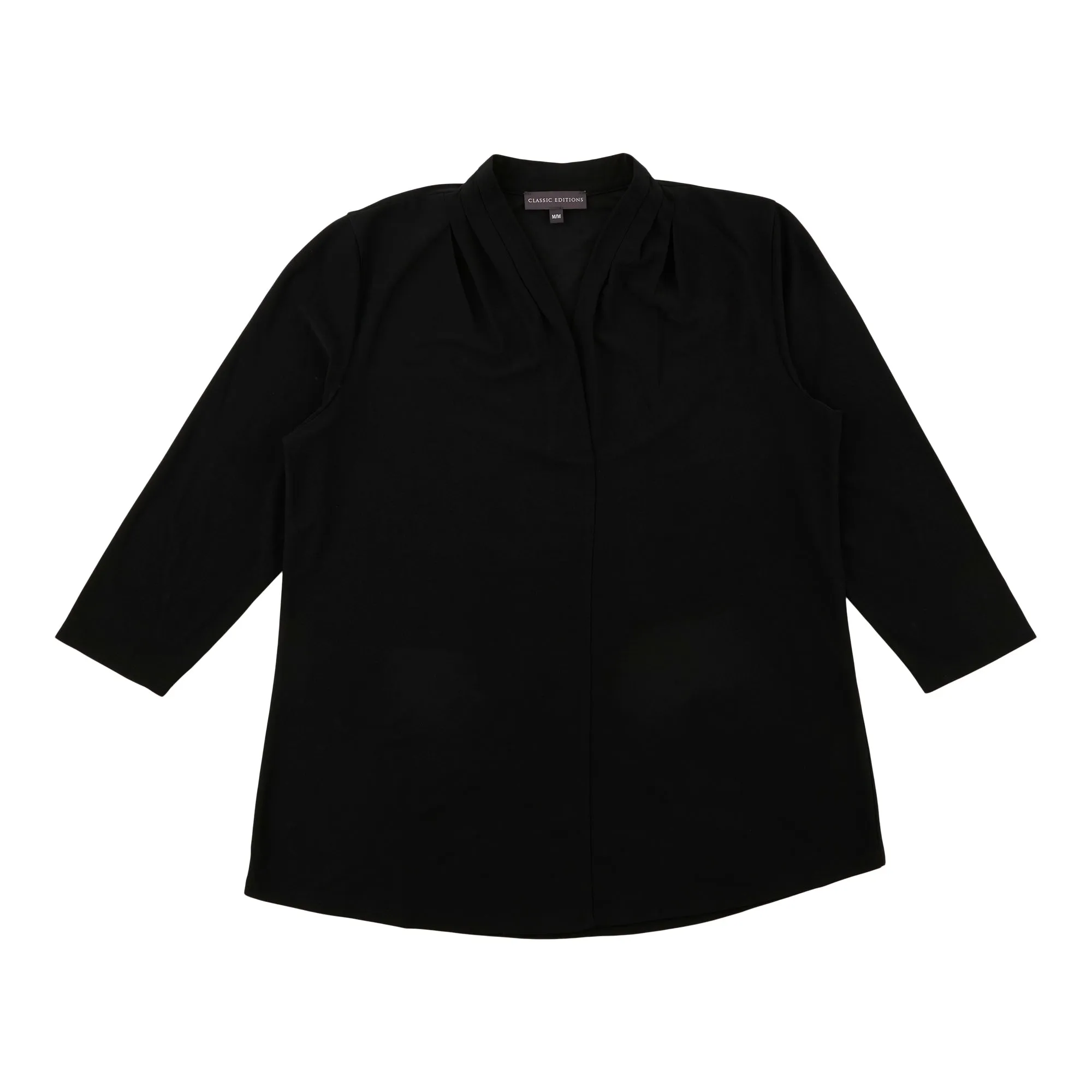 Classic Editions Women's 3/4 Sleeve Pleated Top sold by Giant Tiger
