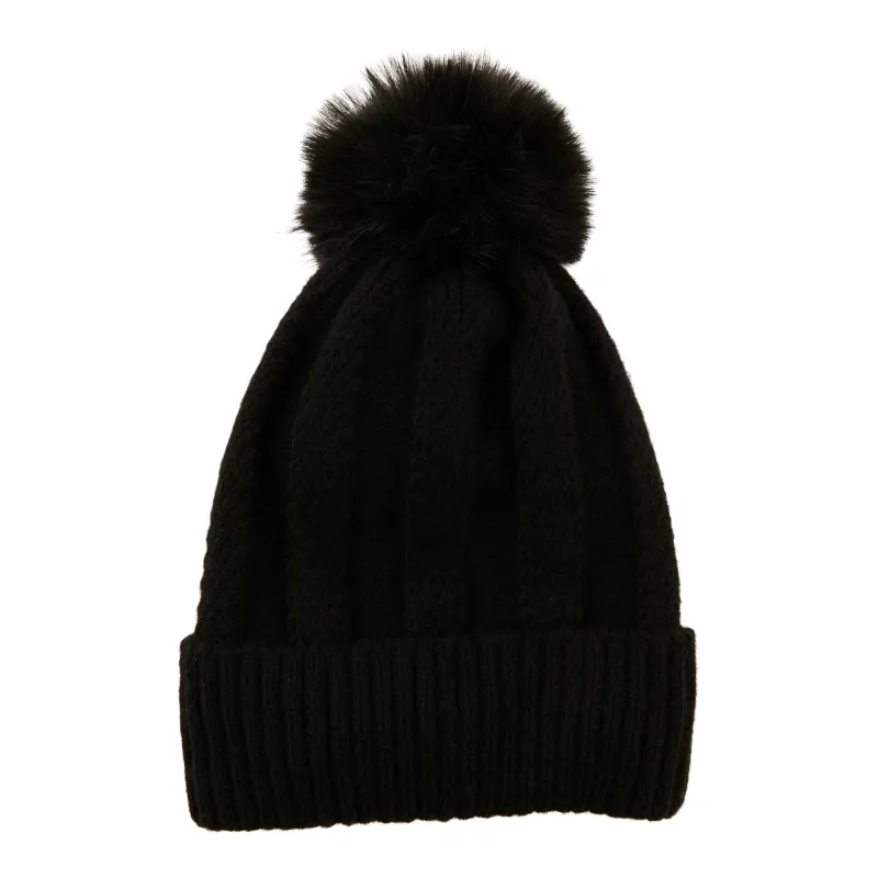 Women's Pom Pom Cable Knit Toque sold by Giant Tiger