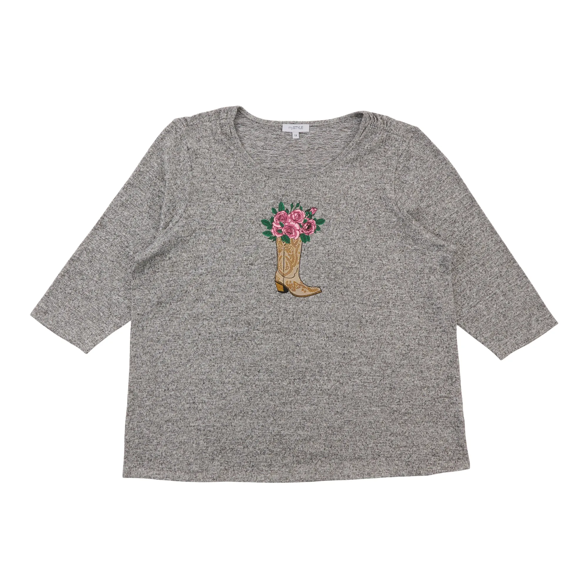 mySTYLE Women's Plus Long Sleeve Top sold by Giant Tiger