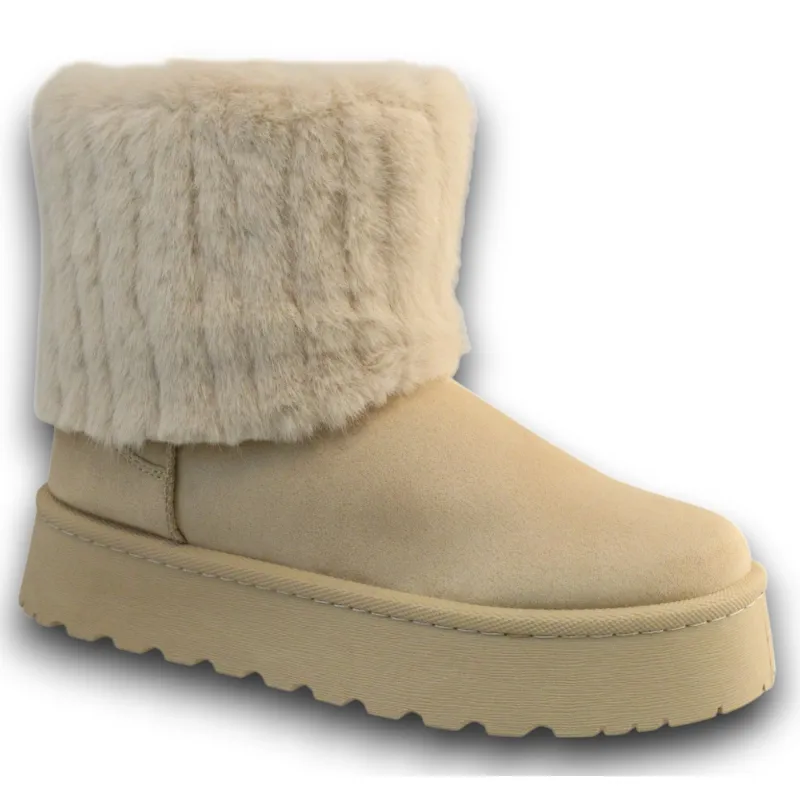 mySTYLE Women's Foldover Yuggy Winter Boots sold by Giant Tiger