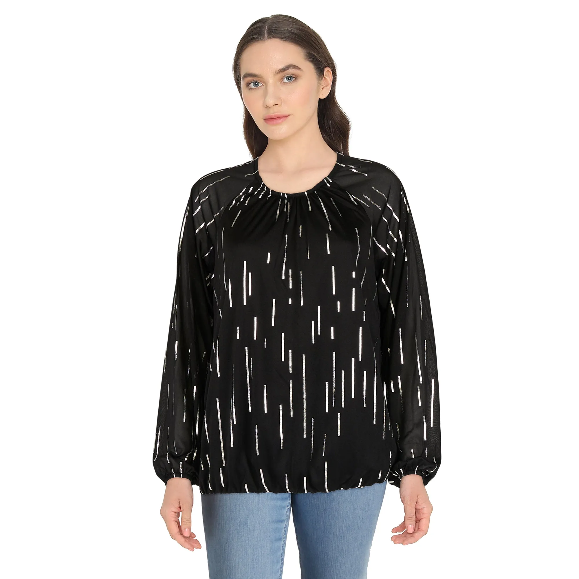 lily morgan Women's Foil Long Sleeve Top sold by Giant Tiger product image thumbnail 2