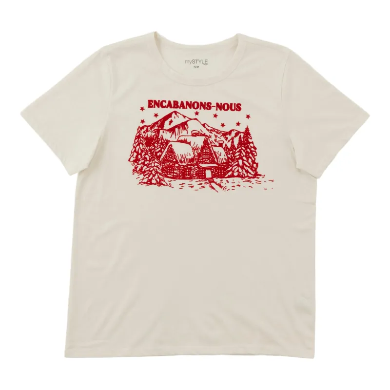 mySTYLE Women's Flocking Tee sold by Giant Tiger