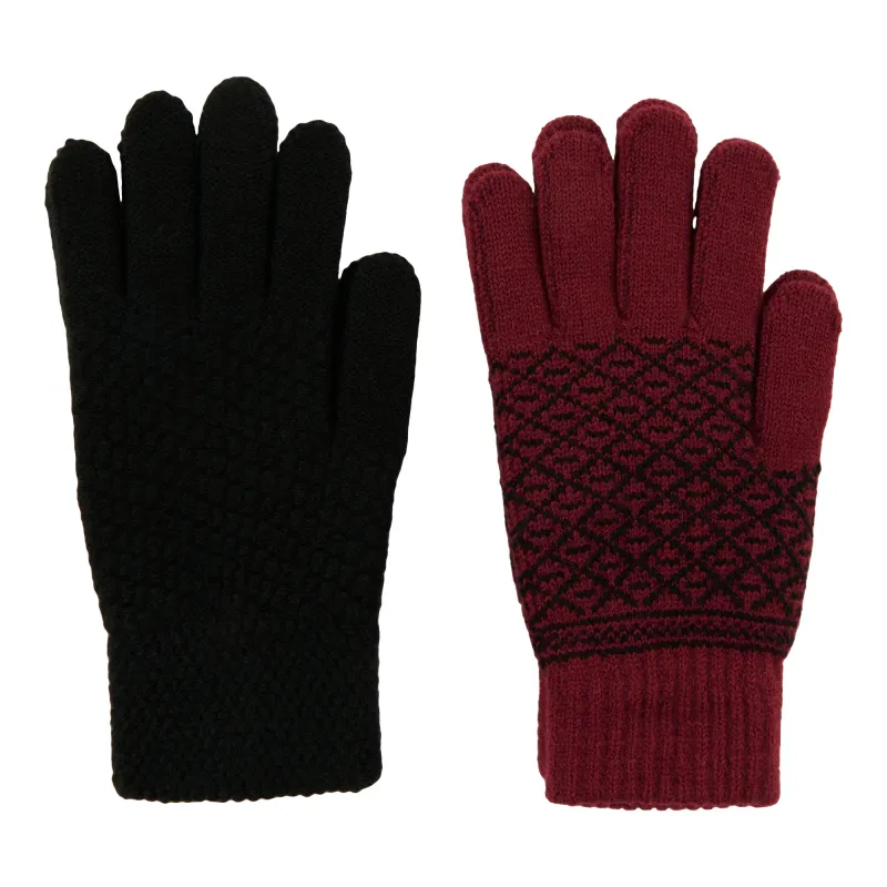 Women's Touch Knit Gloves, 2-Pack sold by Giant Tiger