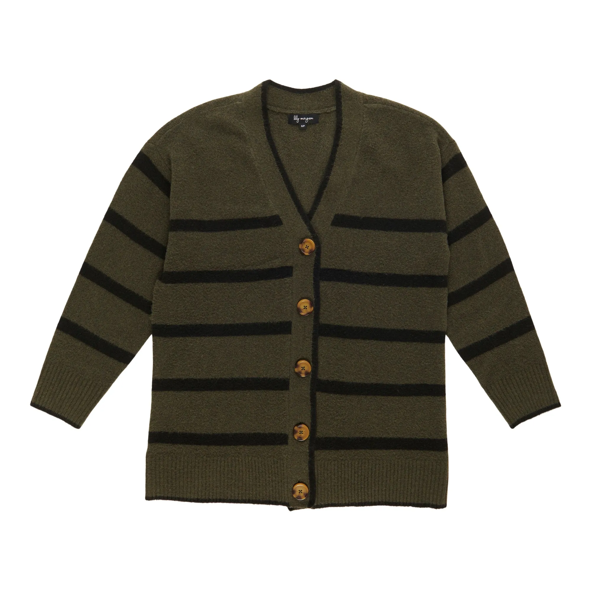 lily morgan Women's Striped Boyfriend Cardigan sold by Giant Tiger