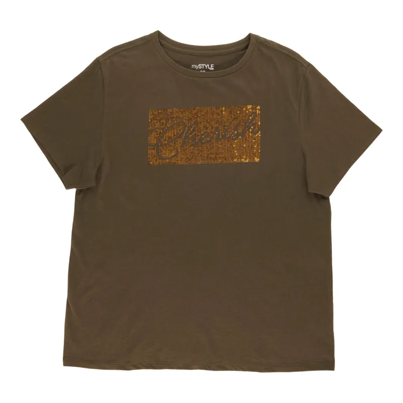 mySTYLE Women's Sequins Tee sold by Giant Tiger