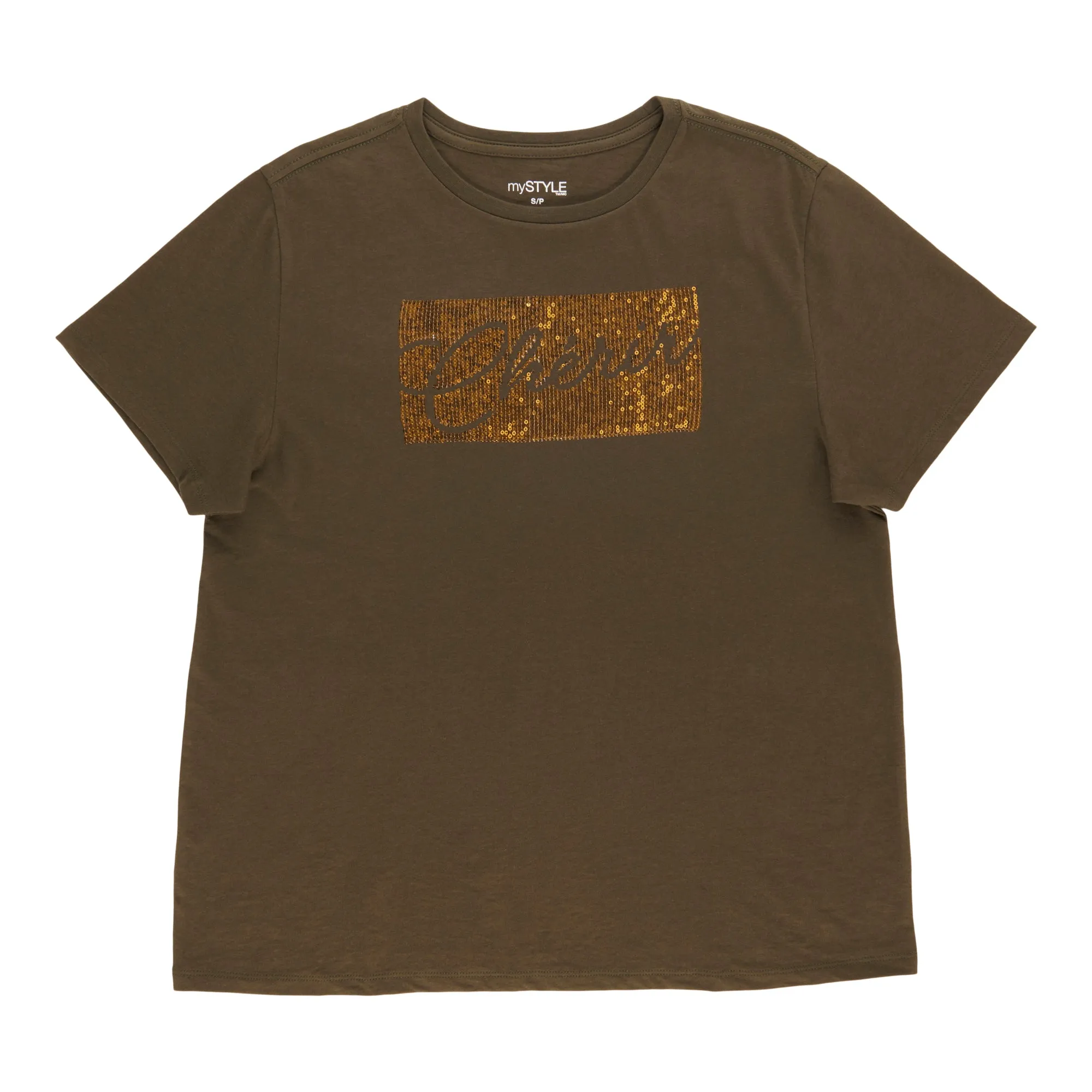 mySTYLE Women's Sequins Tee sold by Giant Tiger