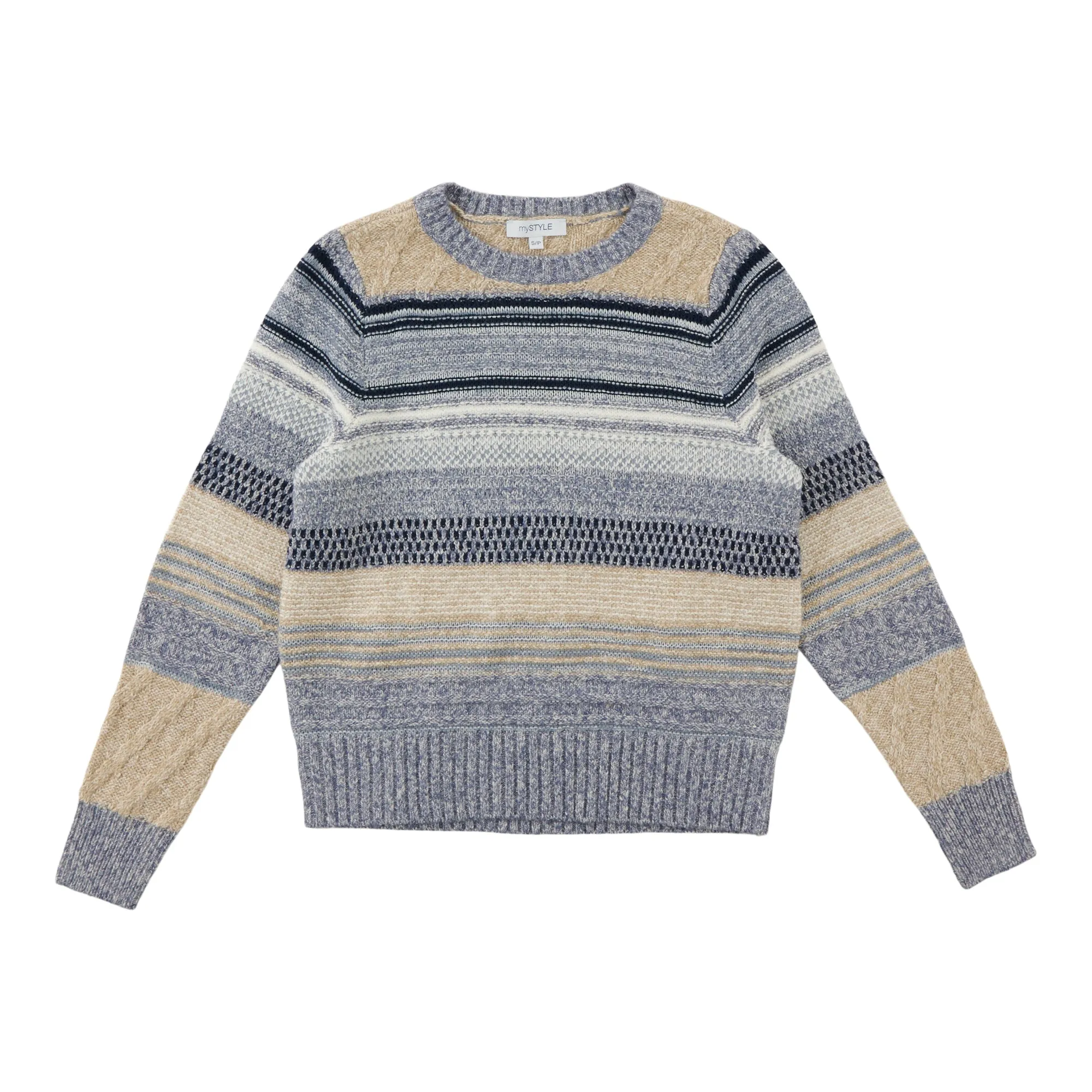 mySTYLE Women's Striped Jacquard Sweater sold by Giant Tiger