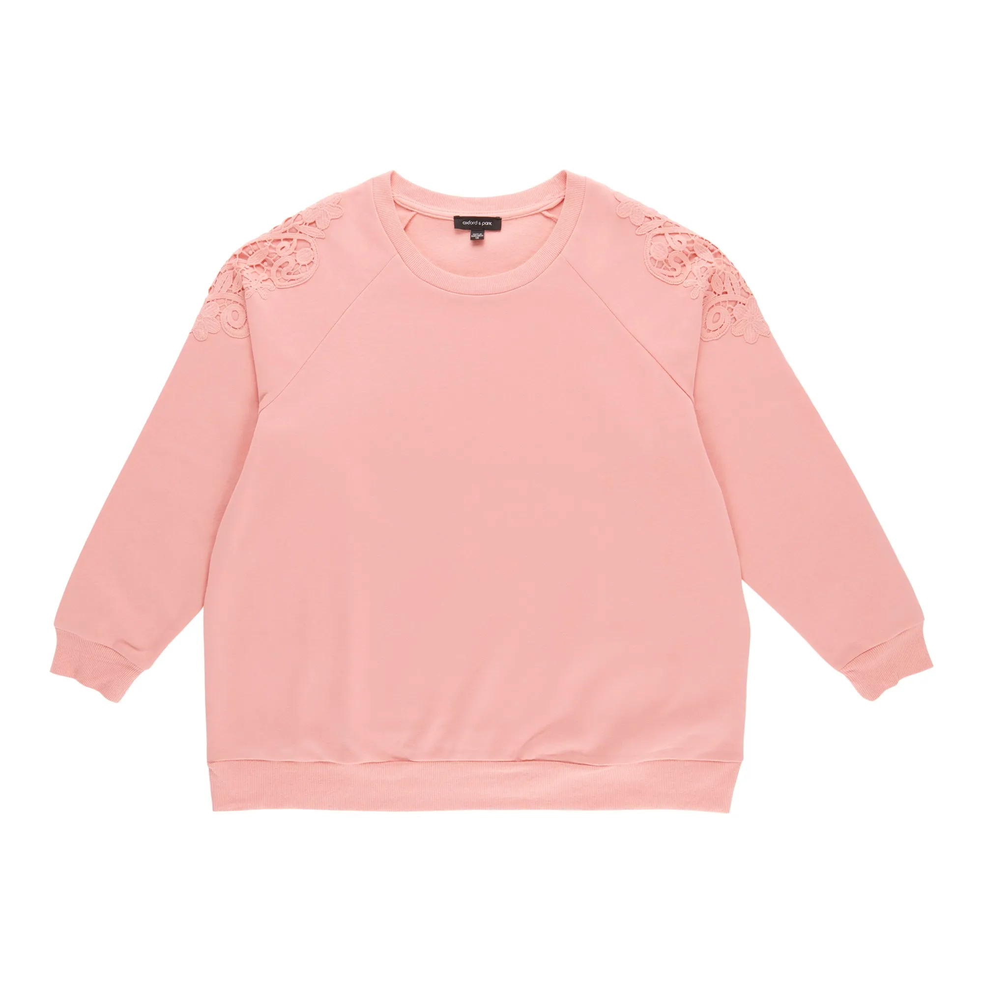 Women's Plus Crew Neck Lace Accents Sweater sold by Giant Tiger