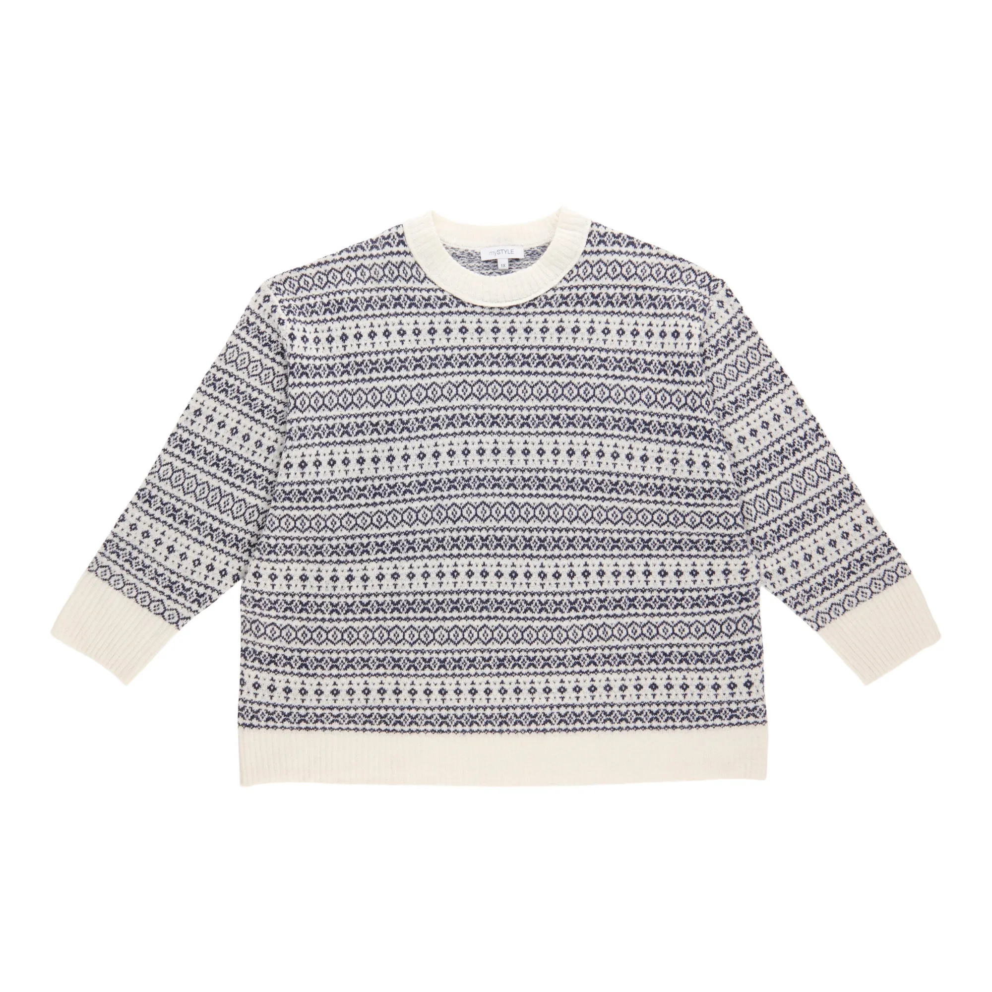 mySTYLE Women's Plus Jacquard Sweater sold by Giant Tiger