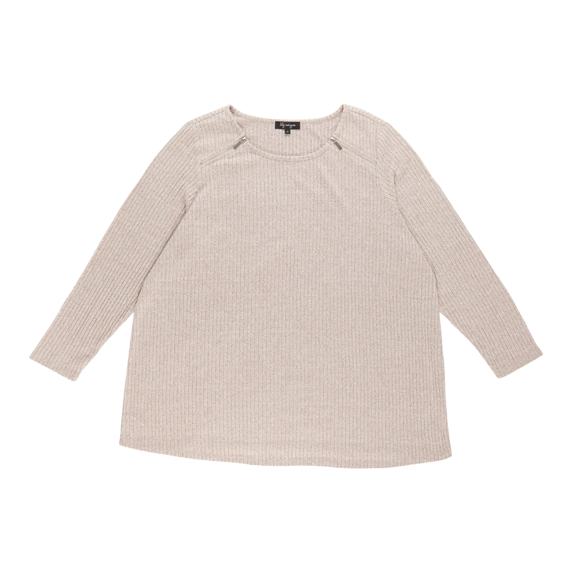 lily morgan Women's Plus Zipper Detail Top sold by Giant Tiger product image thumbnail 3