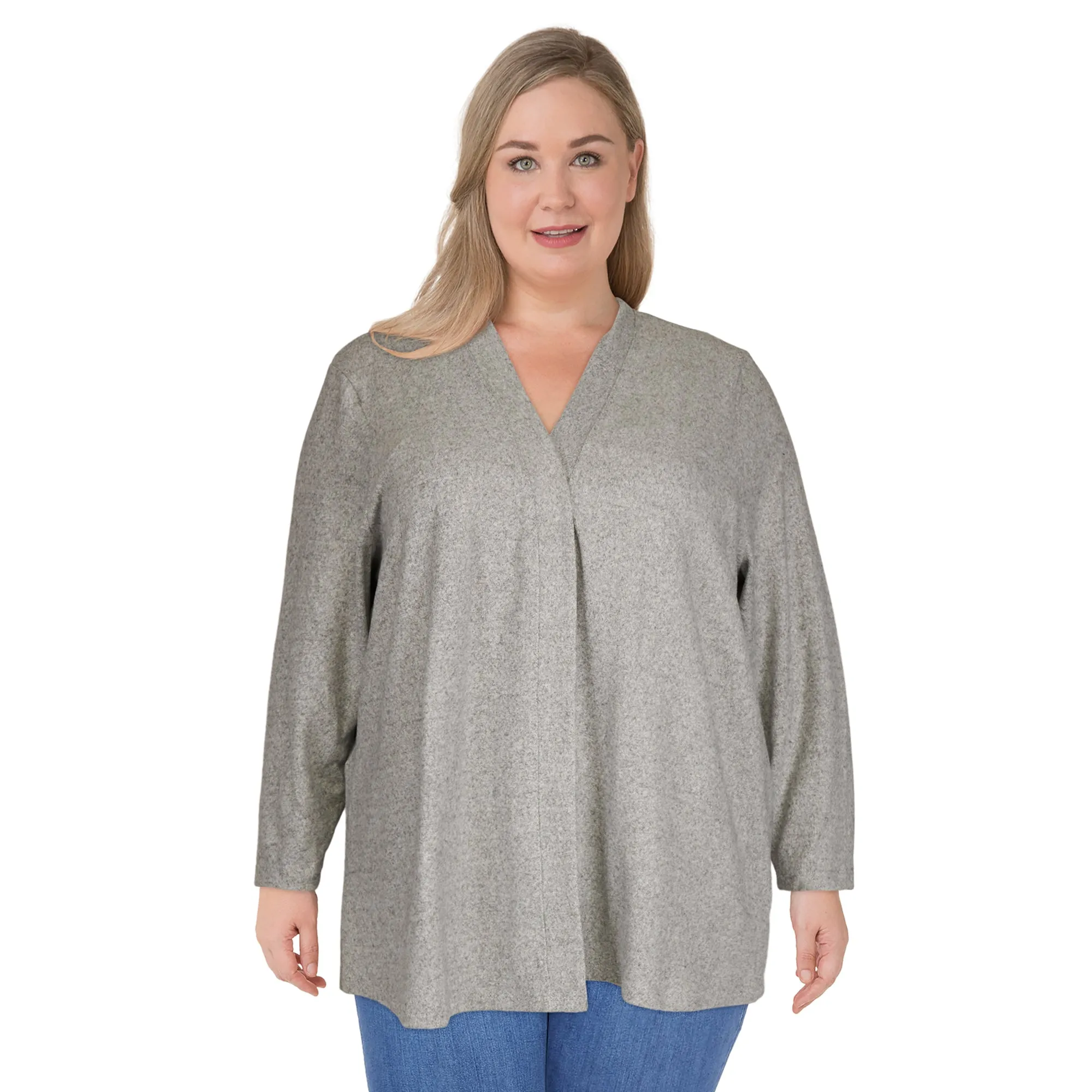lily morgan Women's Plus Open Front Cardigan sold by Giant Tiger