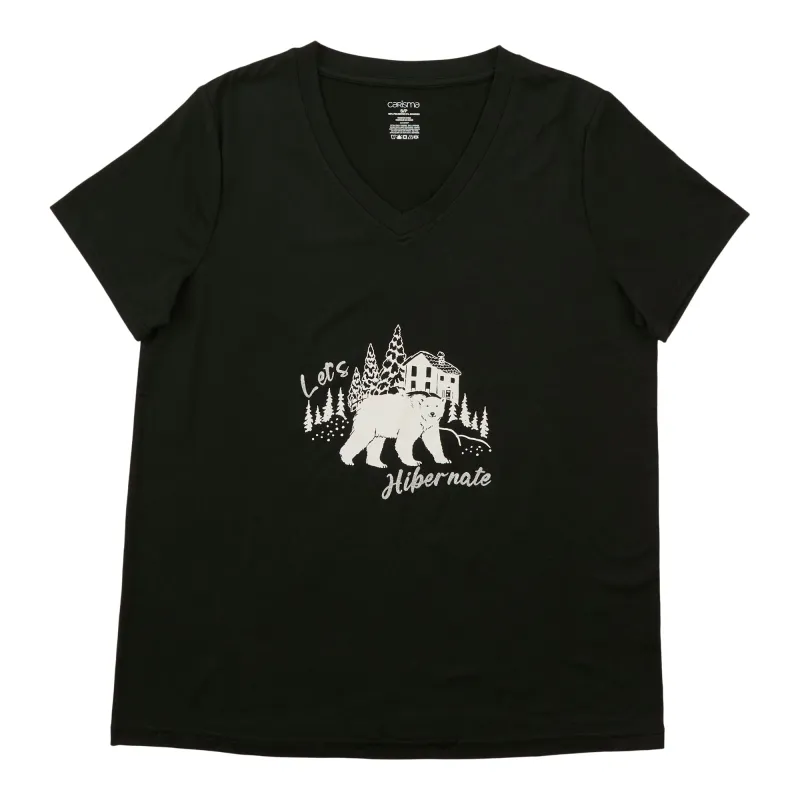 Carisma Women's V-Neck Sleep T-Shirt with Screen Print sold by Giant Tiger