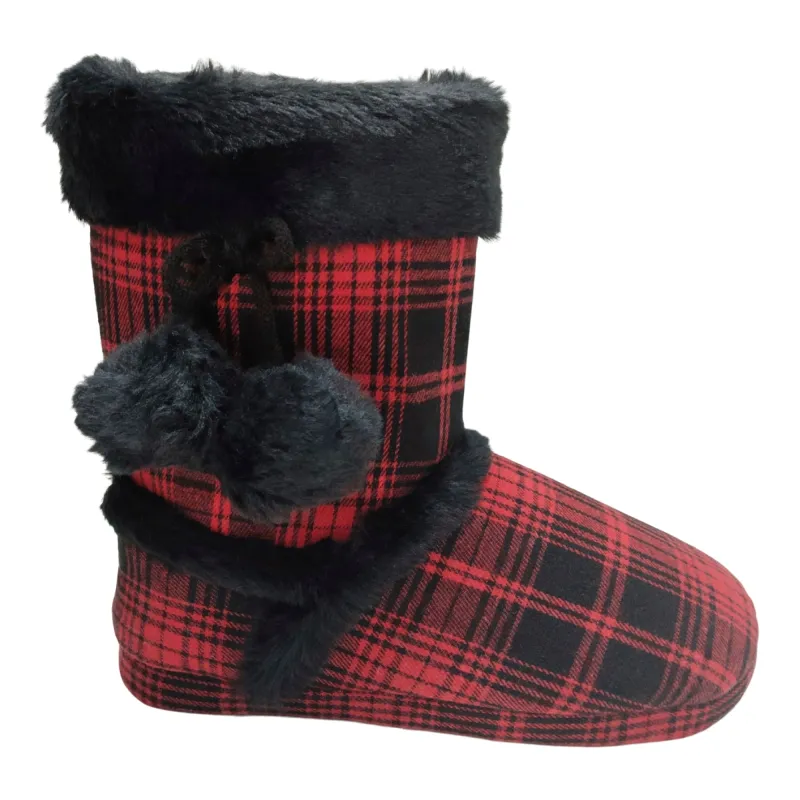 Carisma Women's Plaid Flannel Booties sold by Giant Tiger
