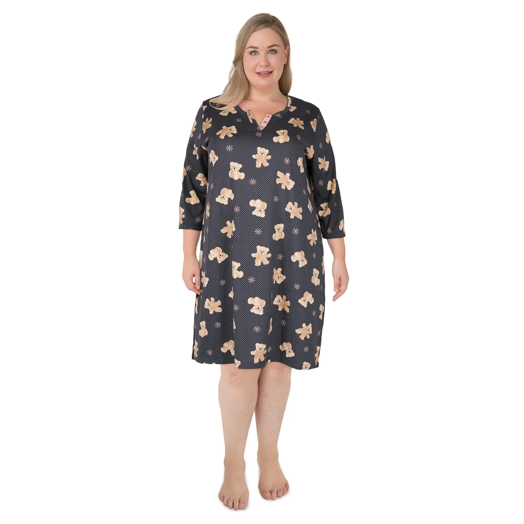 Cure Women's Plus Long Sleeve Sleepshirt sold by Giant Tiger product image thumbnail 3