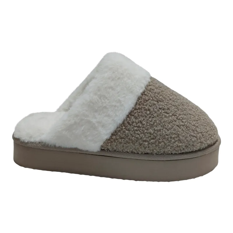 Carisma Women's Berber Platform Scuff Slippers sold by Giant Tiger