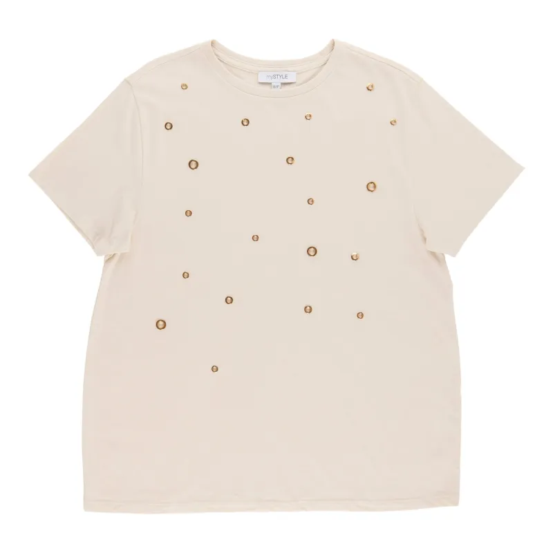 mySTYLE Women's Grommet Detail Tee sold by Giant Tiger