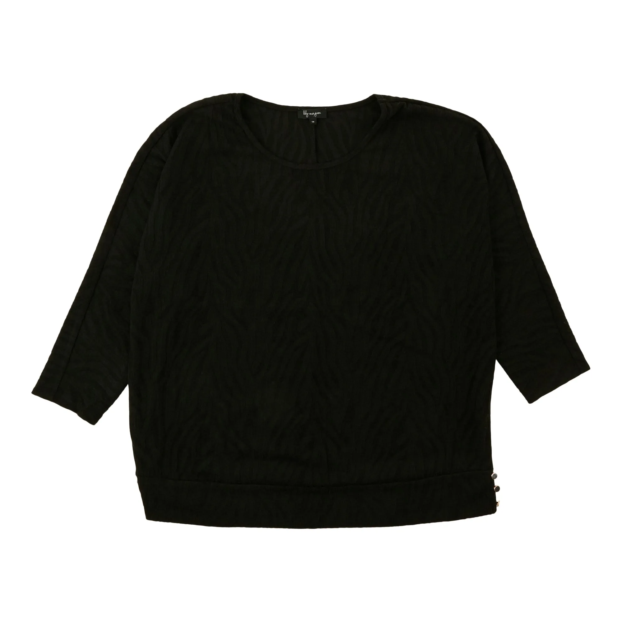 lily morgan Women's Plus Top with Side Buttons sold by Giant Tiger