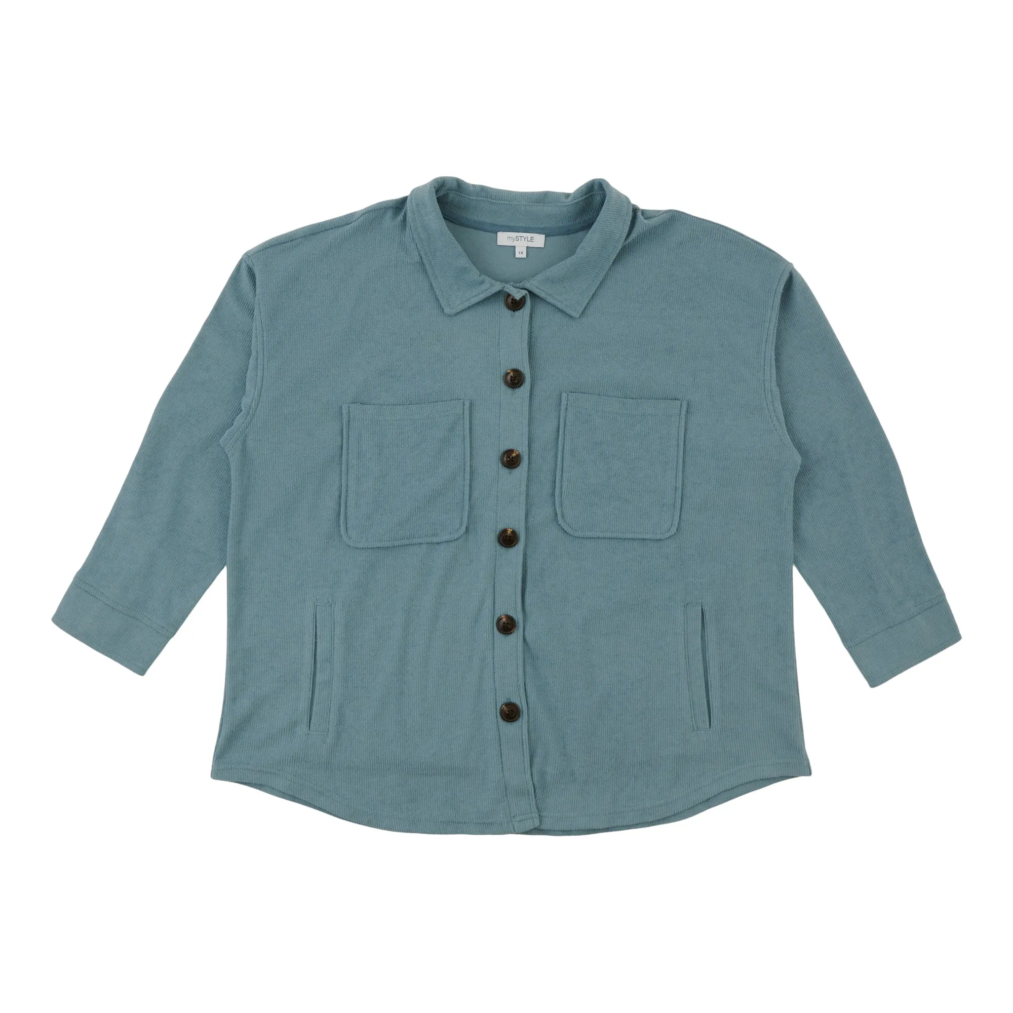 mySTYLE Women's Plus Ribbed Shirt sold by Giant Tiger