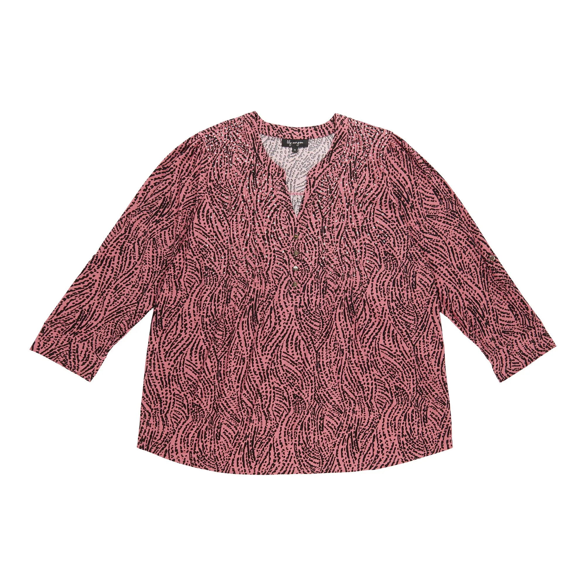 lily morgan Women's Plus Pintuck Top sold by Giant Tiger product image thumbnail 4