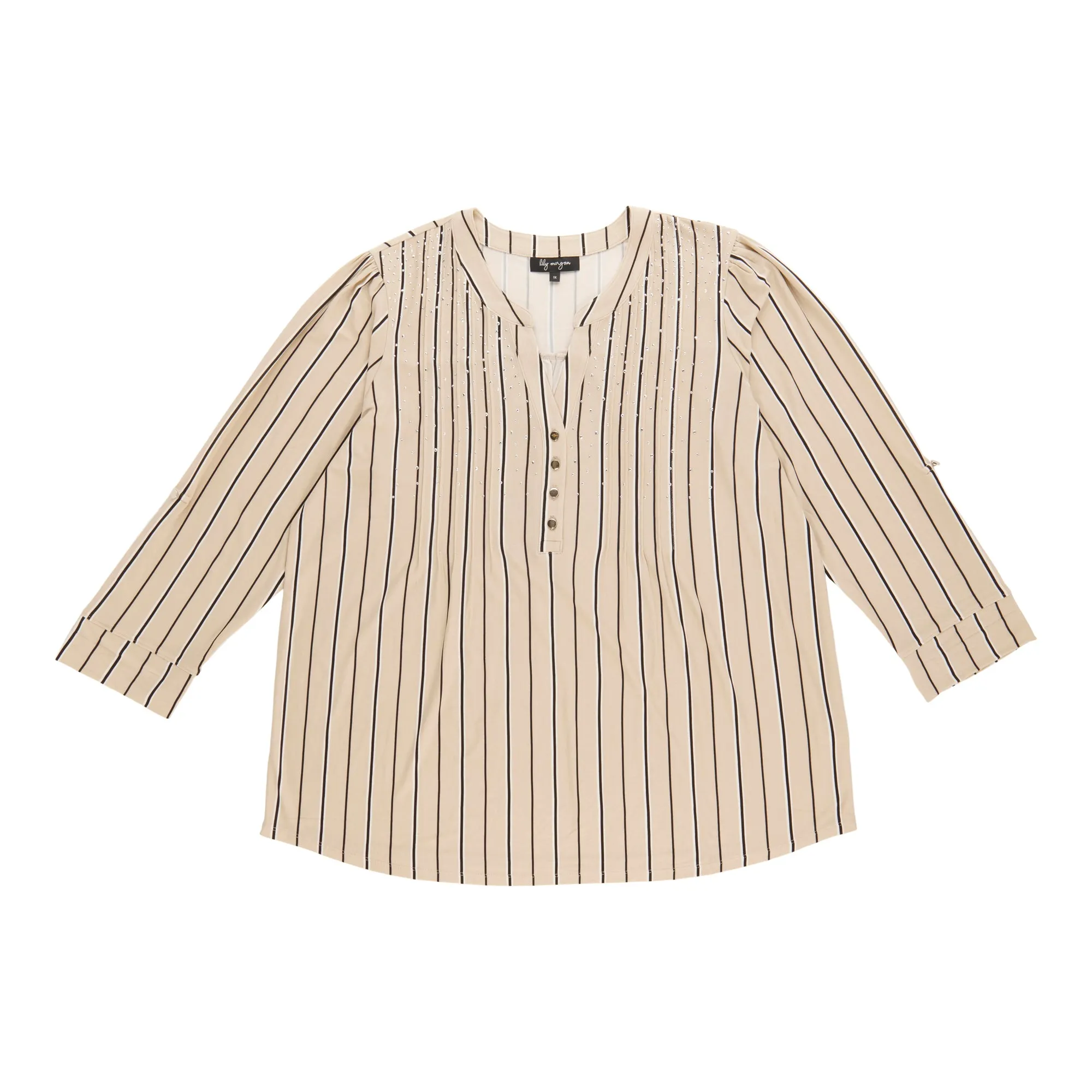 lily morgan Women's Plus Pintuck Top sold by Giant Tiger product image thumbnail 2