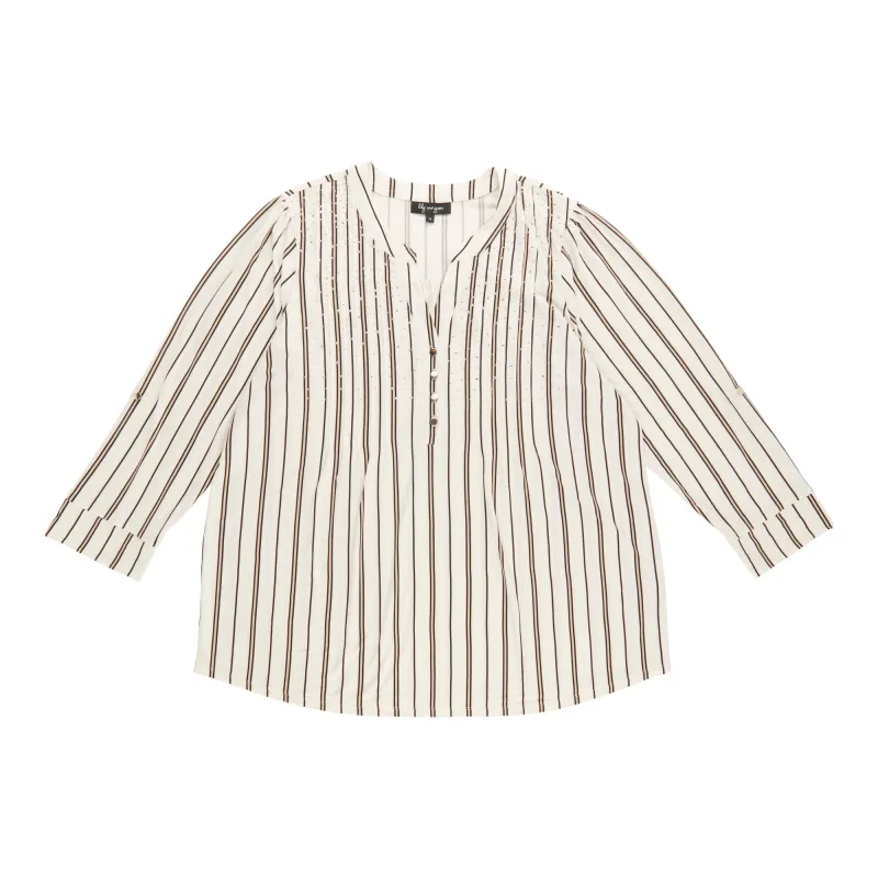 lily morgan Women's Plus Pintuck Top sold by Giant Tiger