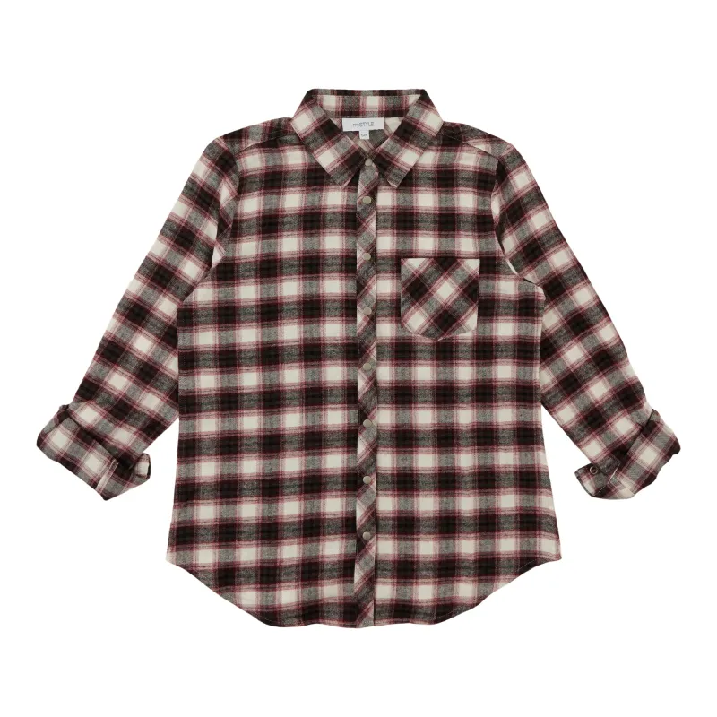 mySTYLE Women's Flannel Snap Shirt sold by Giant Tiger