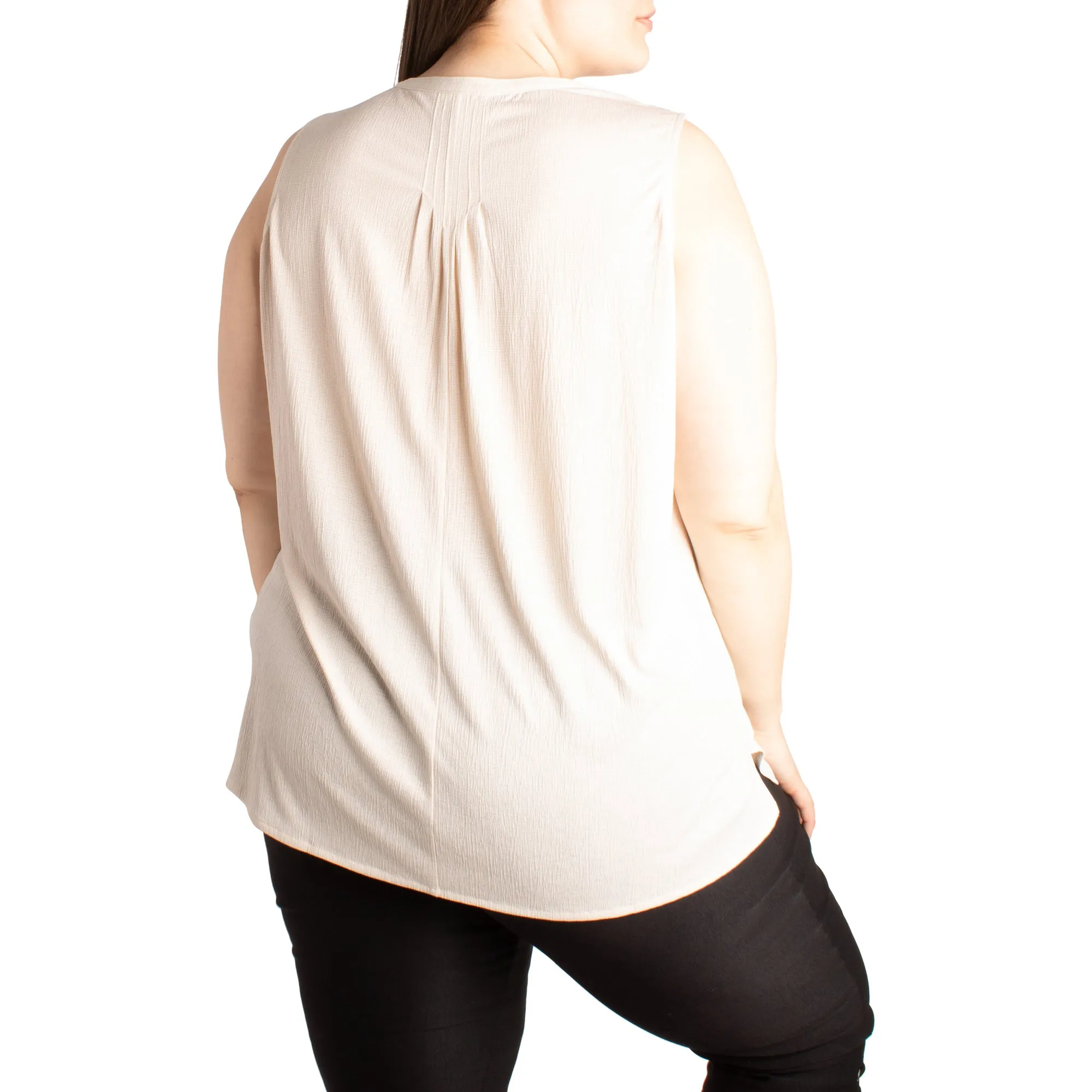 lily morgan Women's Plus Solid Pintuck Top sold by Giant Tiger product image thumbnail 4