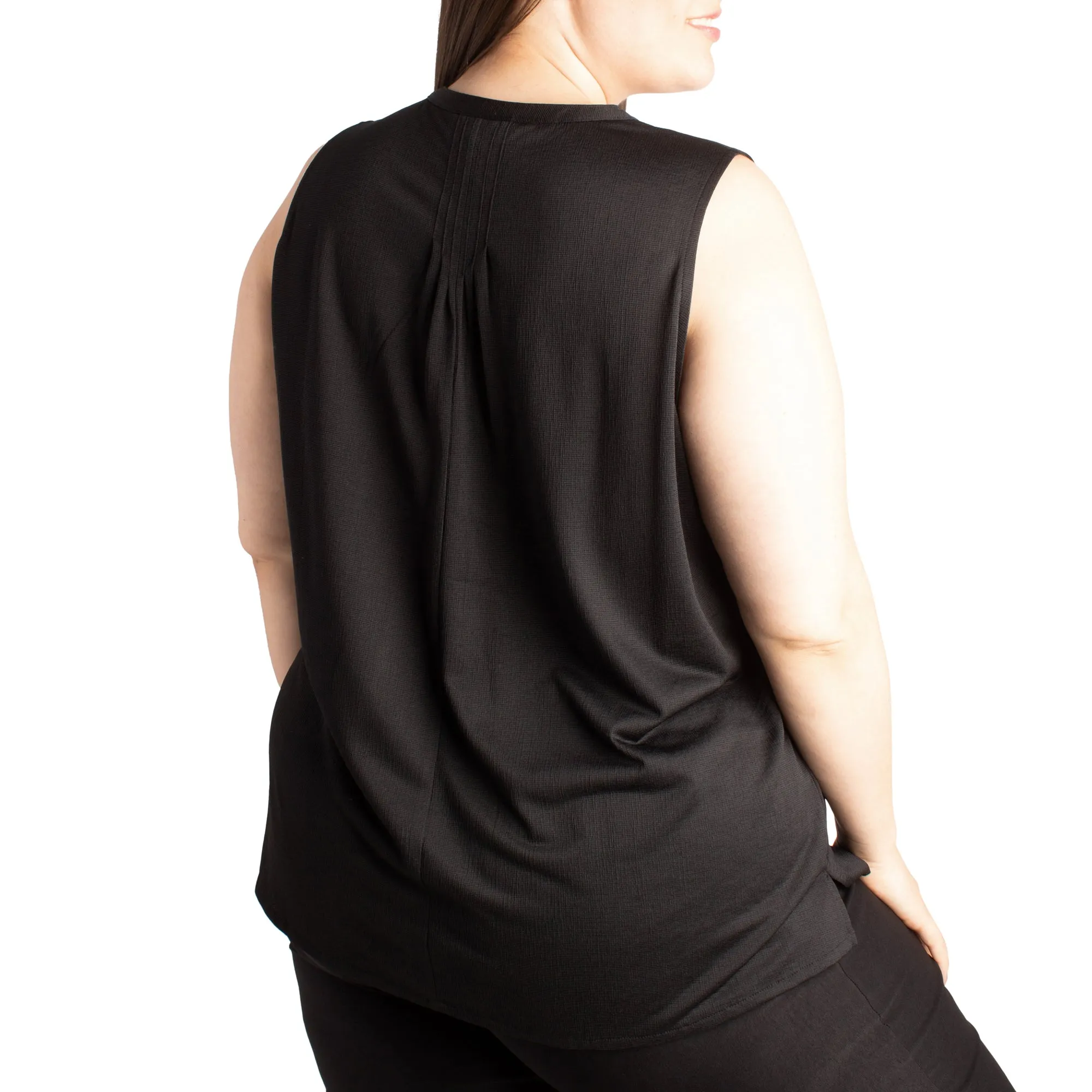 lily morgan Women's Plus Solid Pintuck Top sold by Giant Tiger product image thumbnail 2