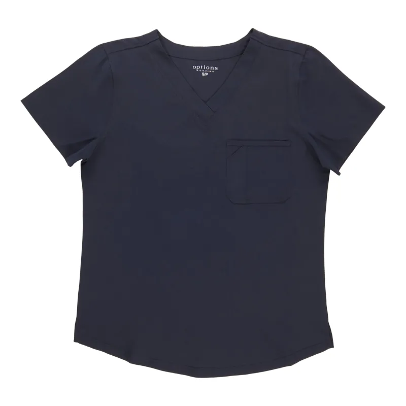 Options Women's Navy V-Neck Scrub Top sold by Giant Tiger