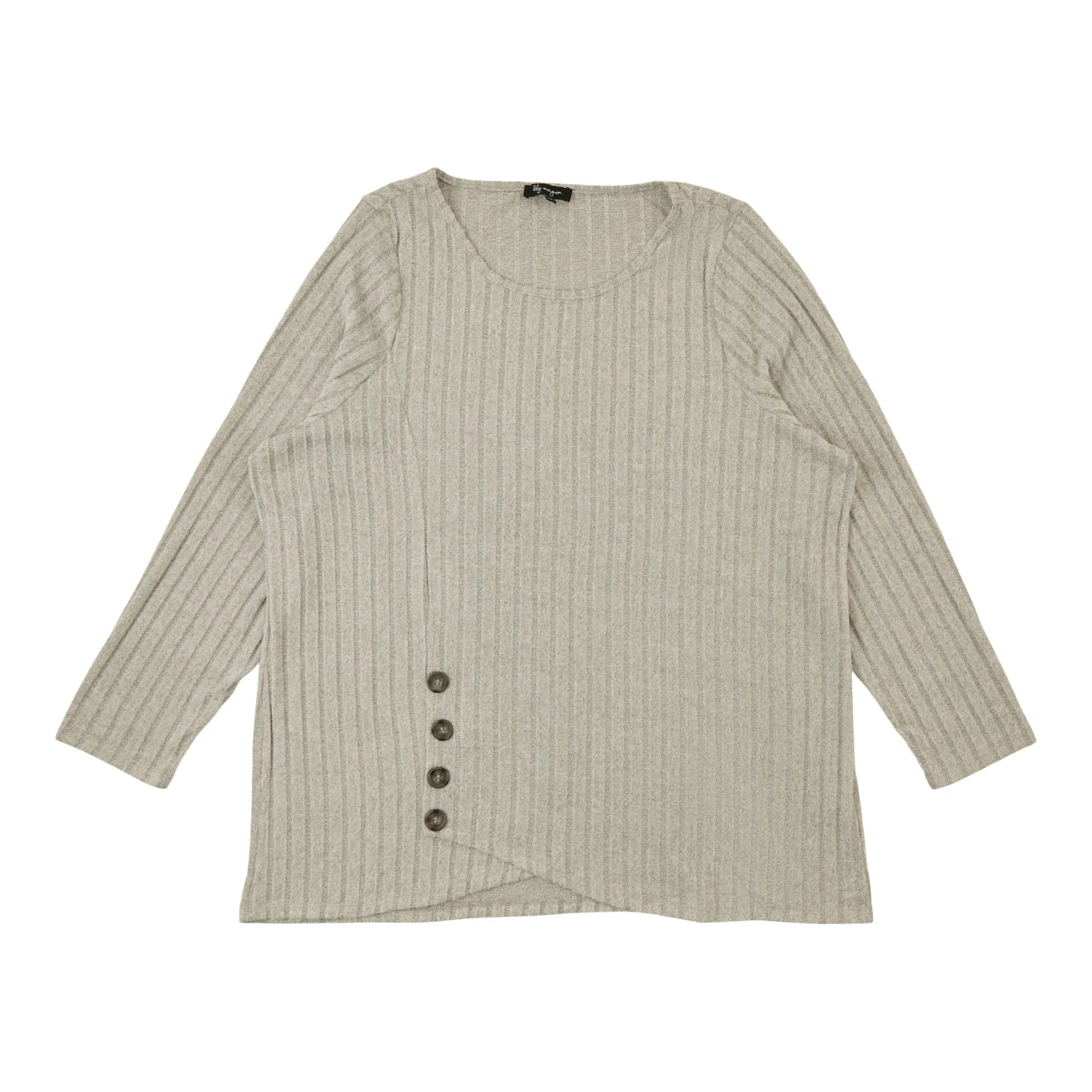 lily morgan Women's Plus Side Button Detail Top sold by Giant Tiger