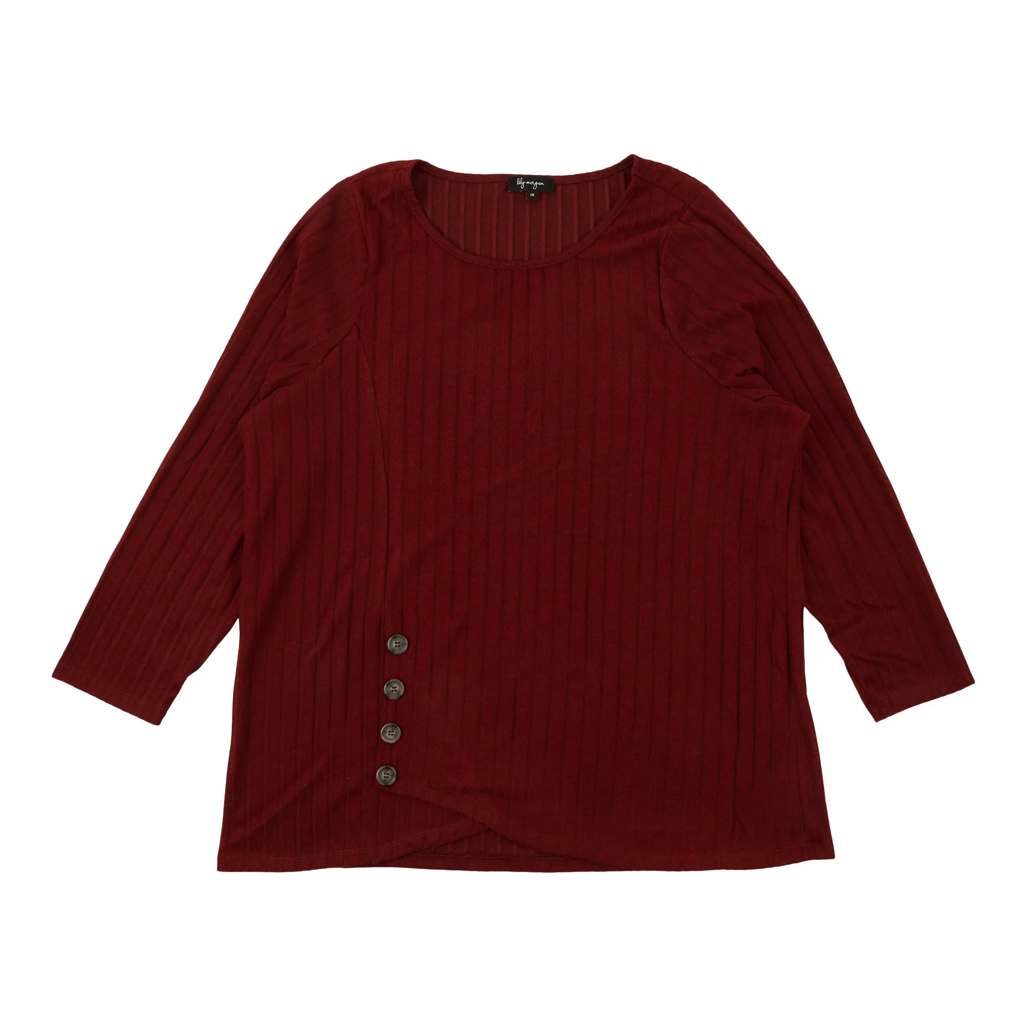 lily morgan Women's Plus Side Button Detail Top sold by Giant Tiger product image thumbnail 2