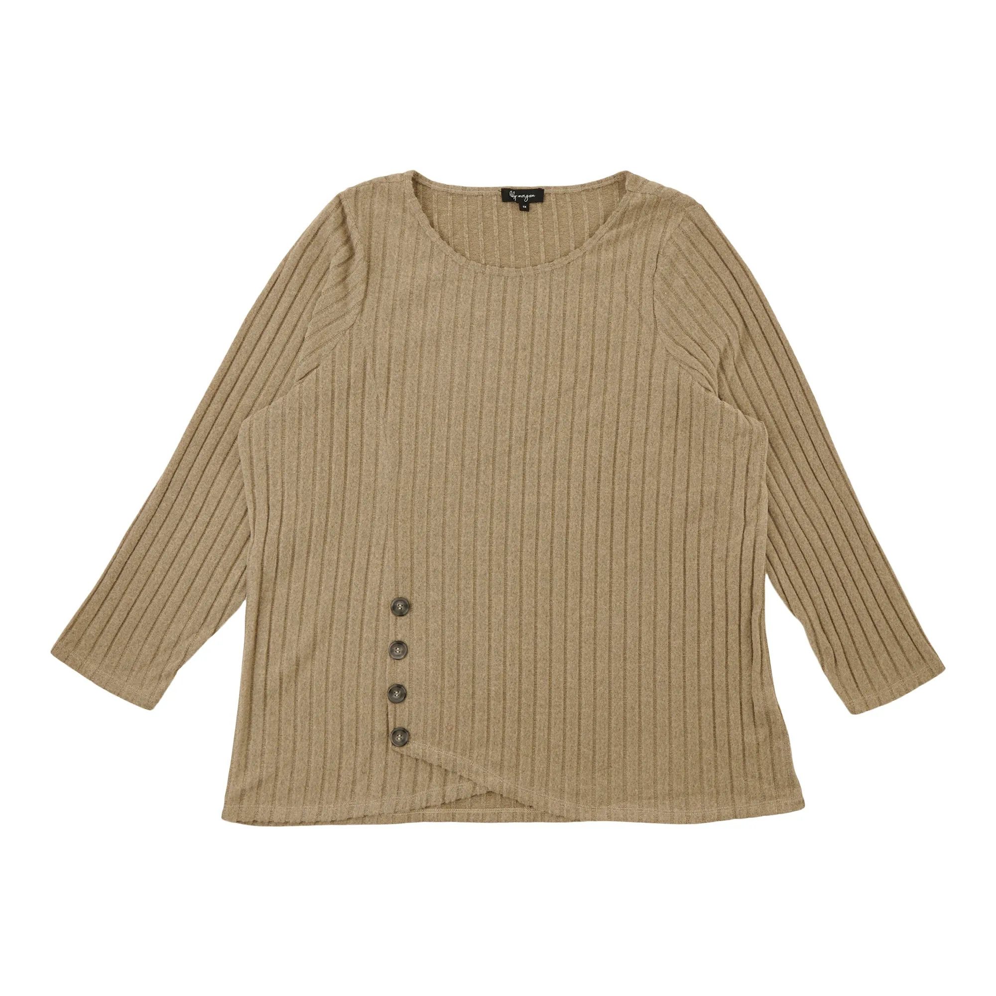 lily morgan Women's Plus Side Button Detail Top sold by Giant Tiger product image thumbnail 3