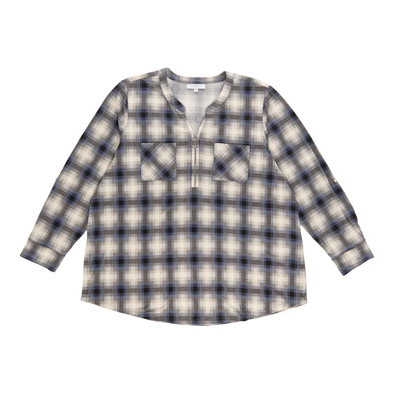 mySTYLE Women's Plus Plaid Knit Top sold by Giant Tiger