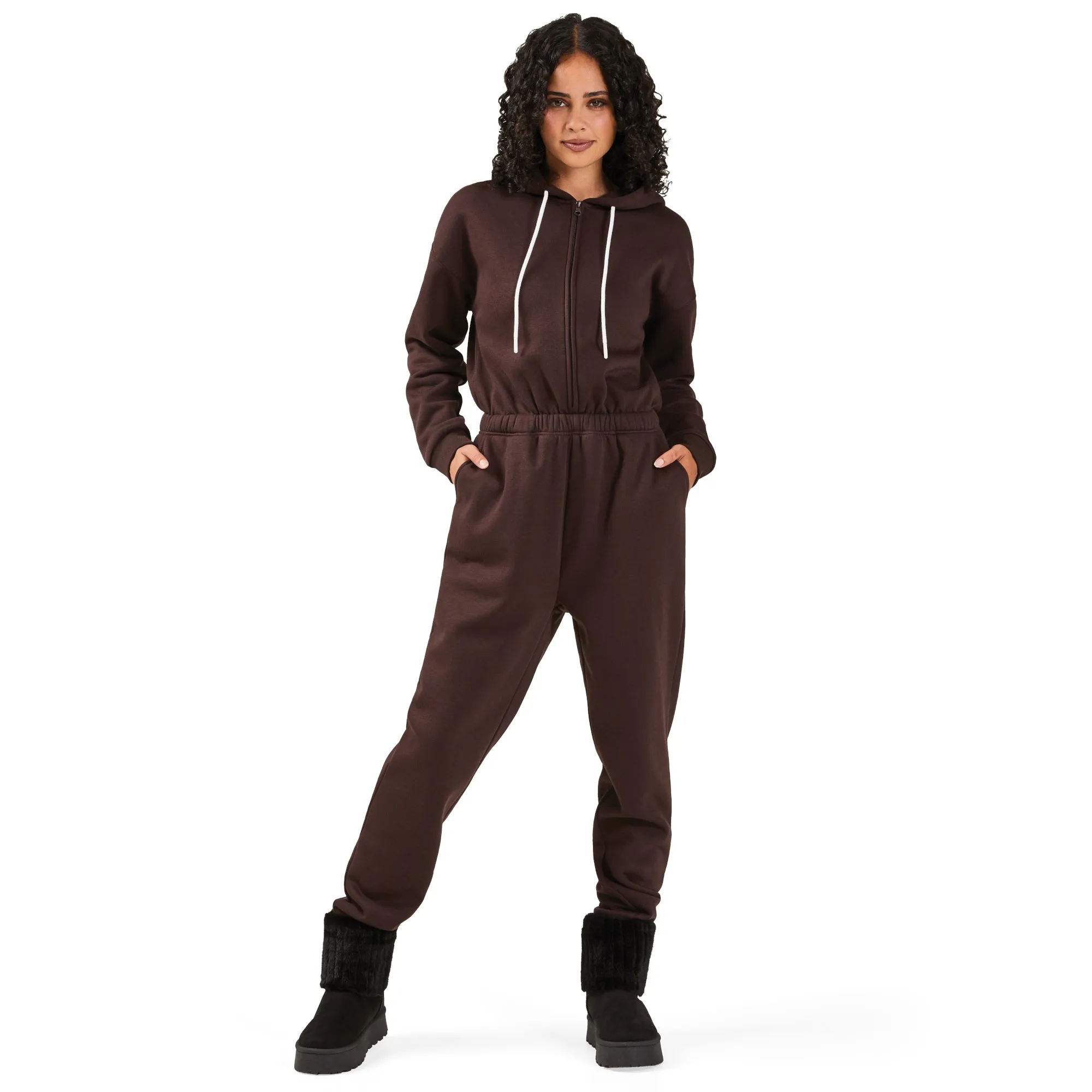 mySTYLE Women's Hooded Fleece Jumpsuit sold by Giant Tiger product image thumbnail 3
