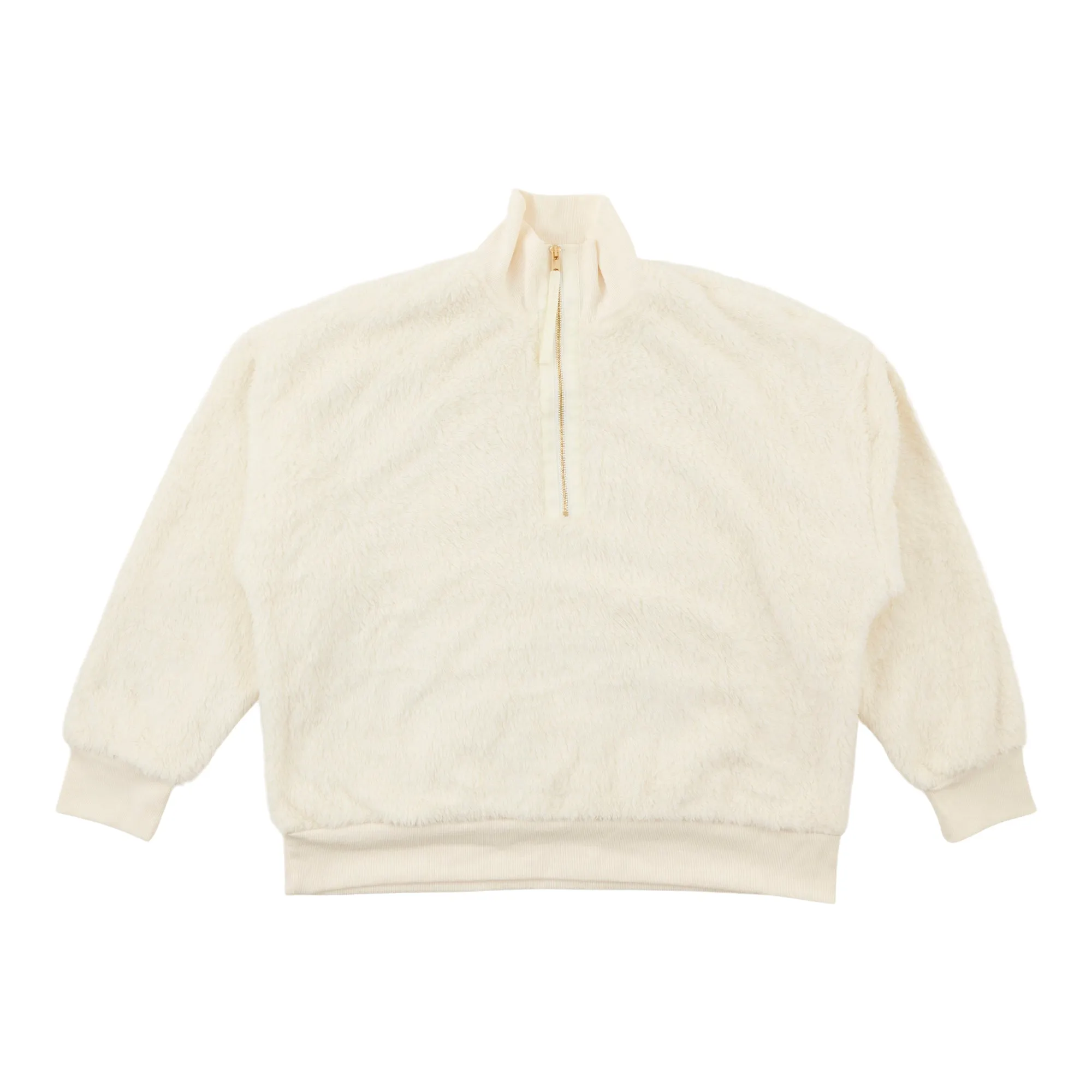 mySTYLE Women's Plus Mock-Neck Quarter Zip Sherpa Sweatshirt sold by Giant Tiger