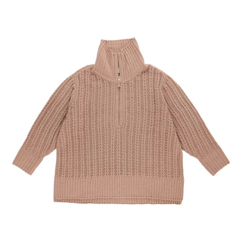 mySTYLE Women's Plus Crochet Mock-Neck Zip Sweatshirt sold by Giant Tiger