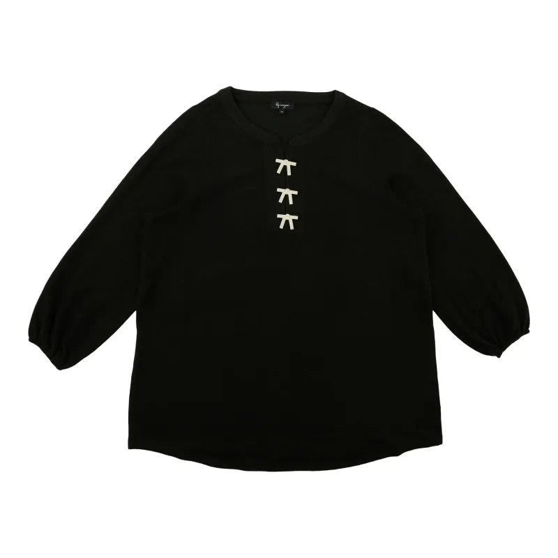 lily morgan Women's Plus Long Sleeve Bow Detail Top sold by Giant Tiger