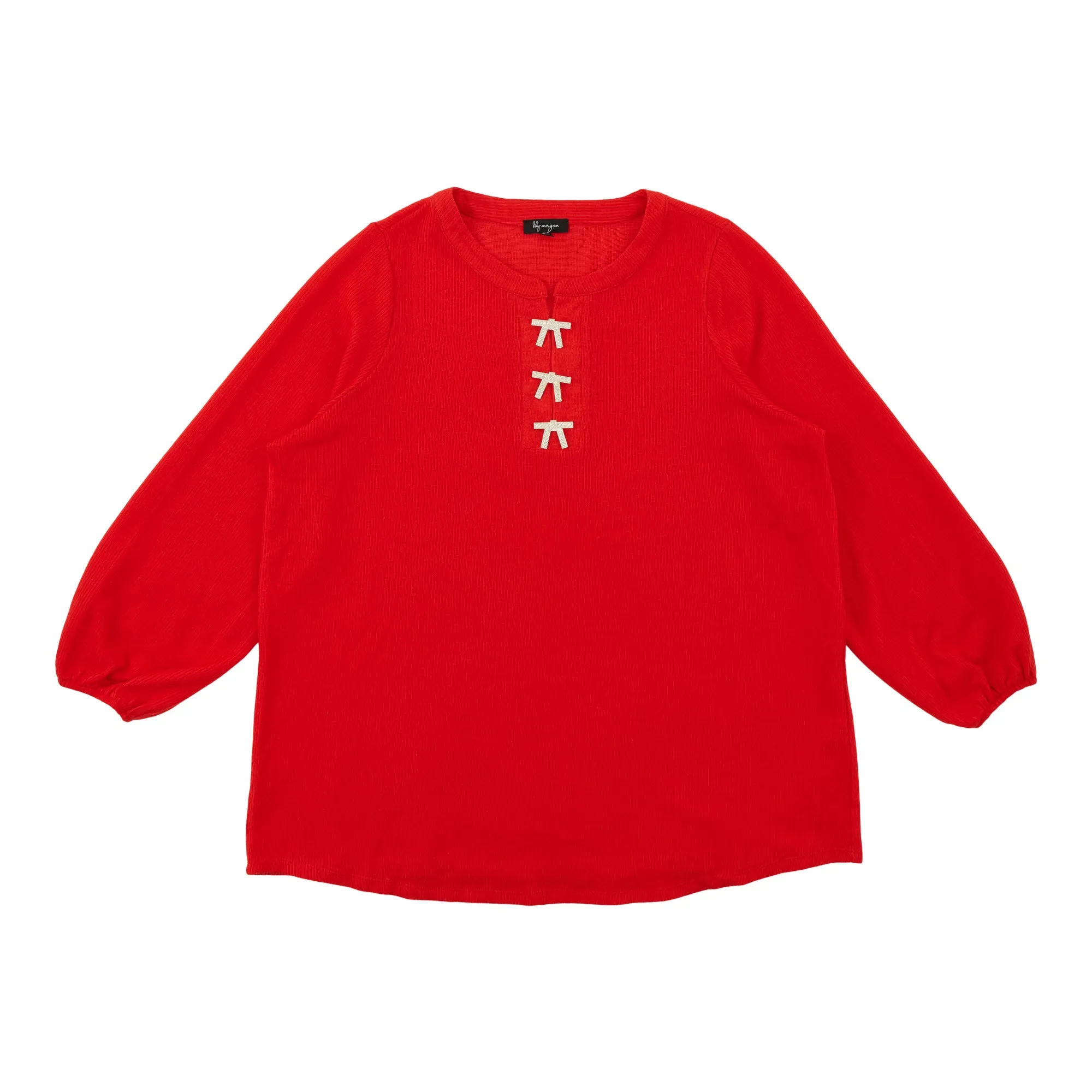 lily morgan Women's Plus Long Sleeve Bow Detail Top sold by Giant Tiger product image thumbnail 3